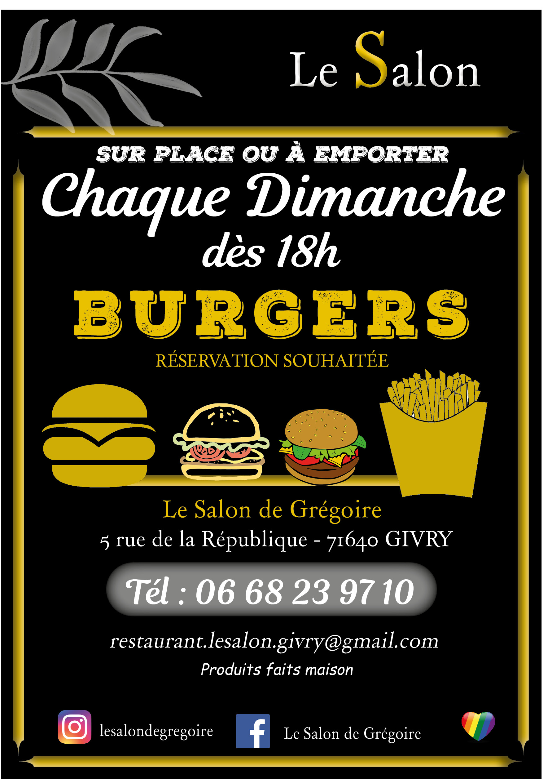Flyer-web Rétro Burgers Offre Grégoire 2022